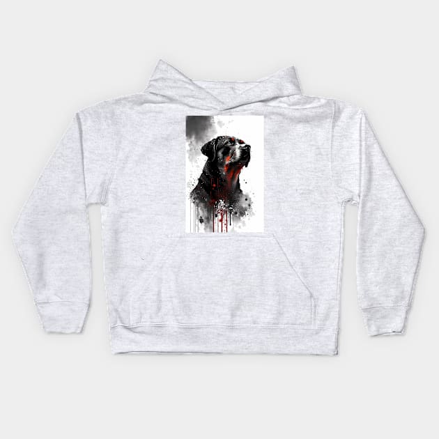 Rottweiler Guardian Kids Hoodie by TortillaChief